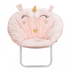 Fauteuil Enfant Pliant En Tissu Licorne Rose Atmosphera 2