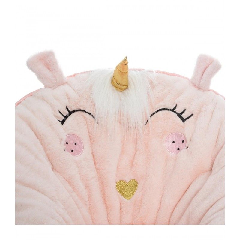 Fauteuil Enfant Pliant En Tissu Licorne Rose Atmosphera