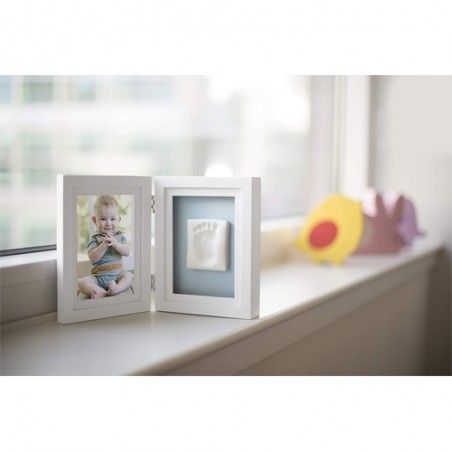 Cadre De Bureau Pour Empreinte De Bébé Blanc