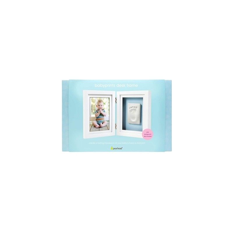 Cadre De Bureau Pour Empreinte De Bébé Blanc