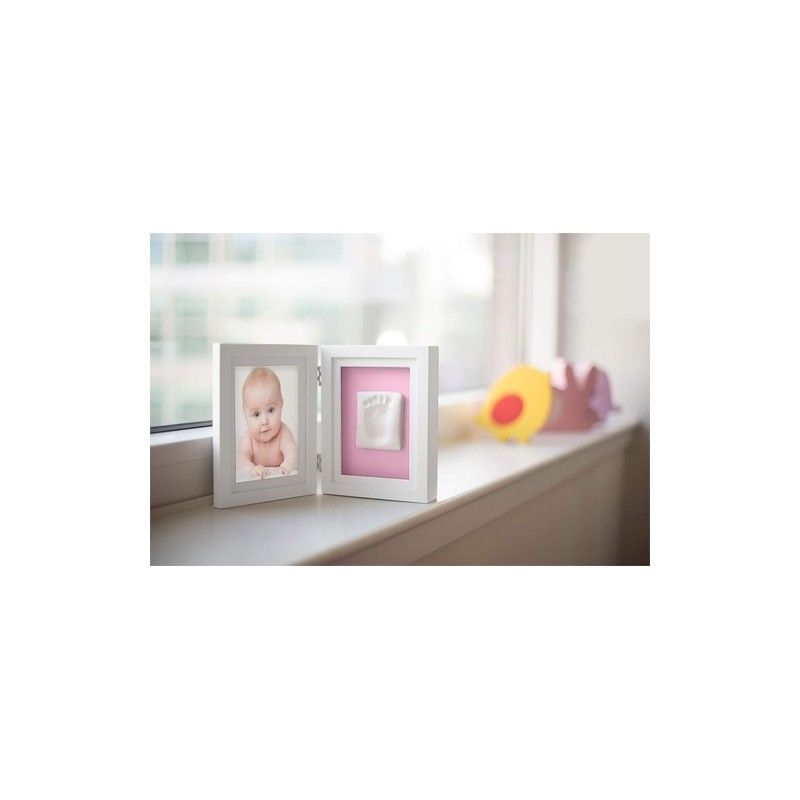 Cadre De Bureau Pour Empreinte De Bébé Blanc
