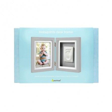 Cadre De Bureau Pour Empreinte De Bébé Gris