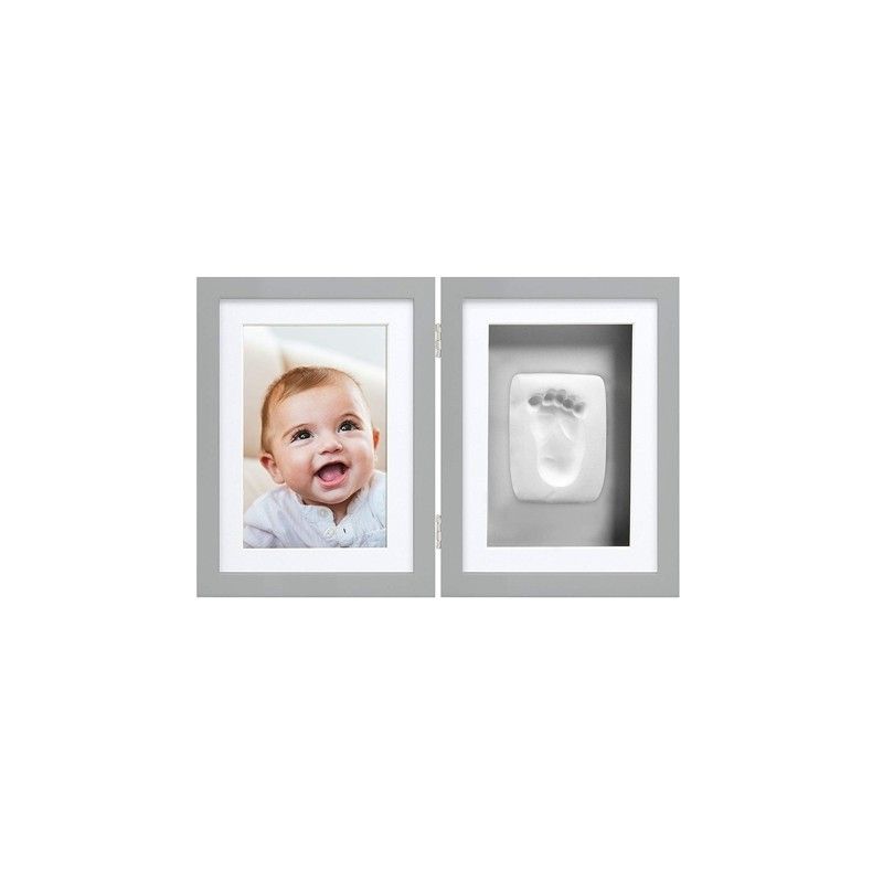 Cadre De Bureau Pour Empreinte De Bébé Gris