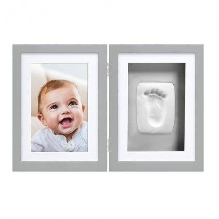 Cadre De Bureau Pour Empreinte De Bébé Gris