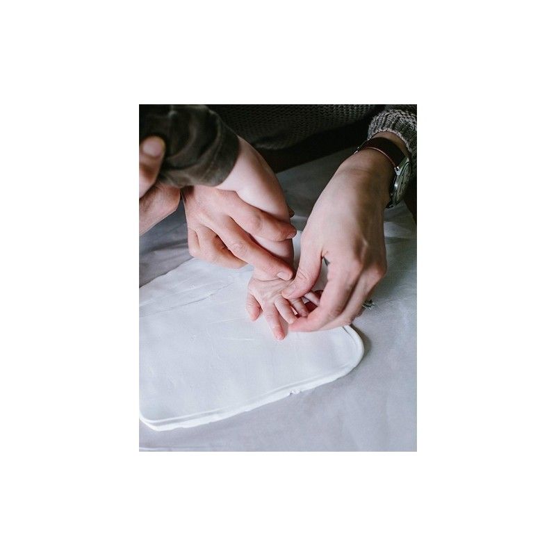 Cadre De Bureau Pour Empreinte De Bébé Gris