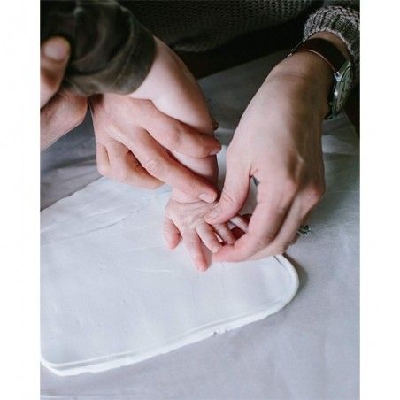 Cadre De Bureau Pour Empreinte De Bébé Gris