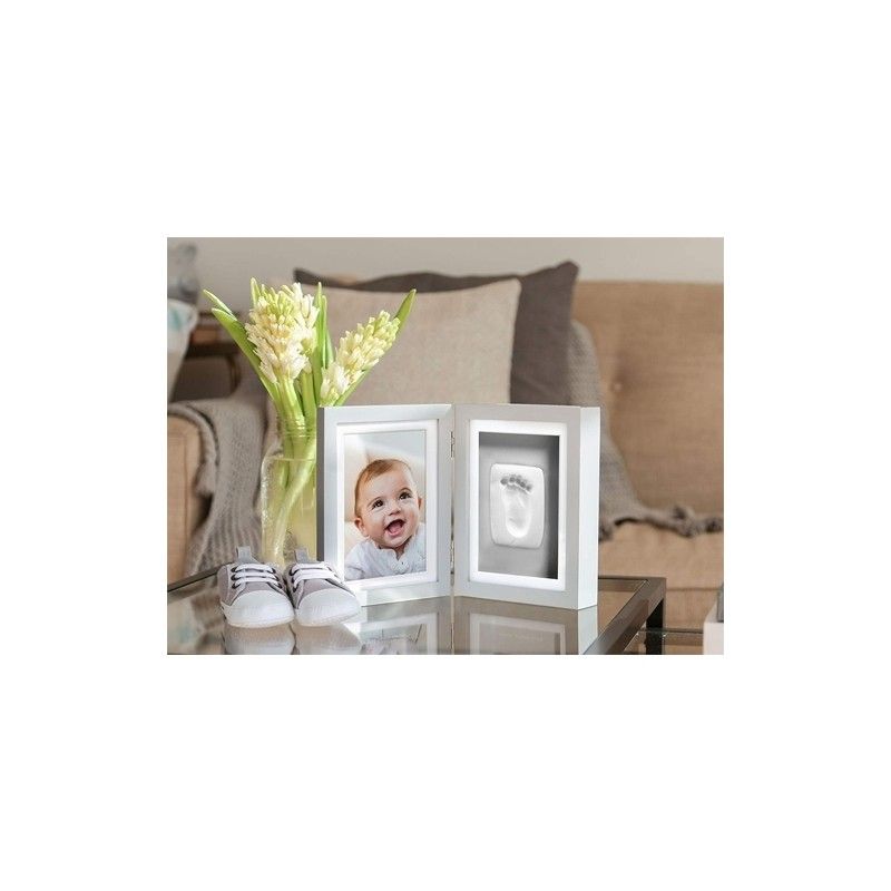 Cadre De Bureau Pour Empreinte De Bébé Gris