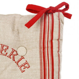 Galette de chaise carré Bistrot Rouge 2