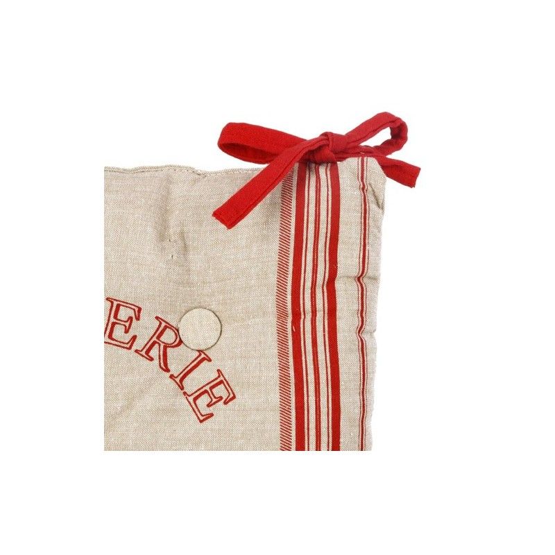 Galette de chaise carré Bistrot Rouge