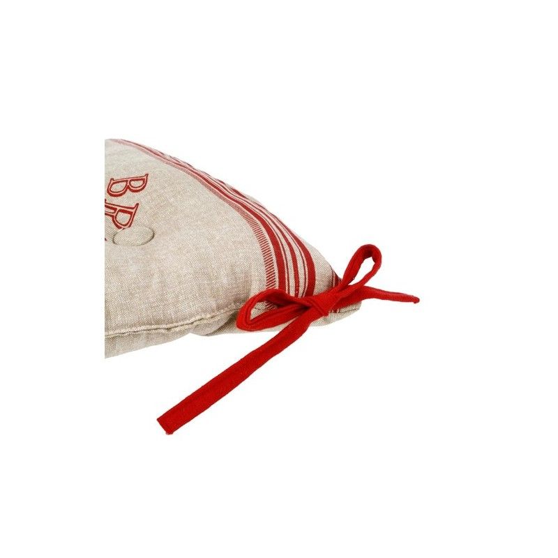 Galette de chaise carré Bistrot Rouge