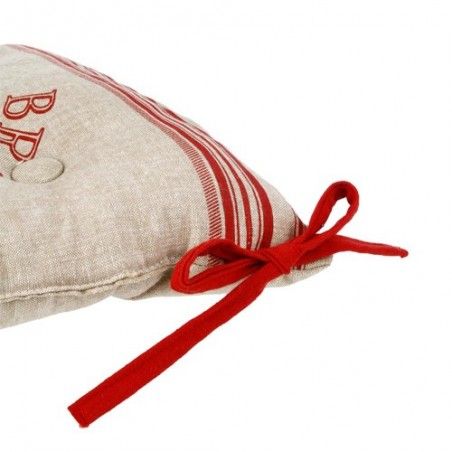 Galette de chaise carré Bistrot Rouge