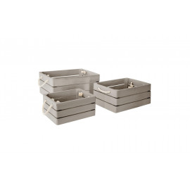 Lot de 3 caisse cagettes Dream Grises