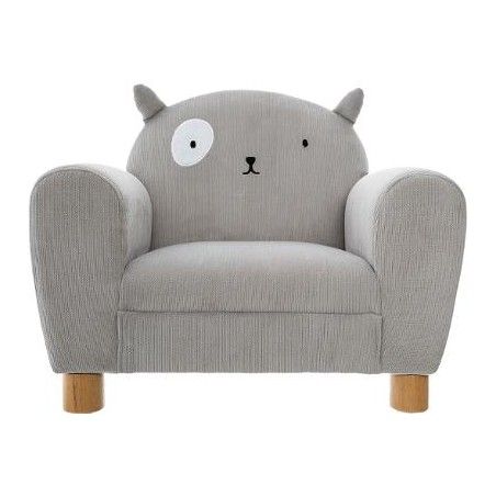 Fauteuil Pour Enfant avec Oreilles de Chat Gris Atmosphera For Kids