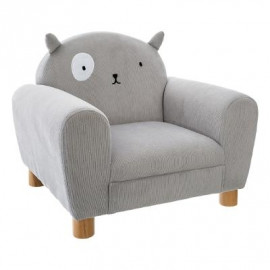 Fauteuil Pour Enfant avec Oreilles de Chat Gris Atmosphera For Kids