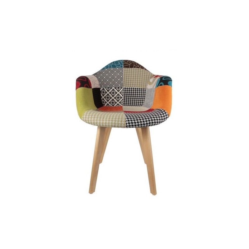 Fauteuil scandinave Patchwork The Home Deco Factory
