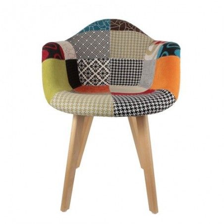 Fauteuil scandinave Patchwork The Home Deco Factory