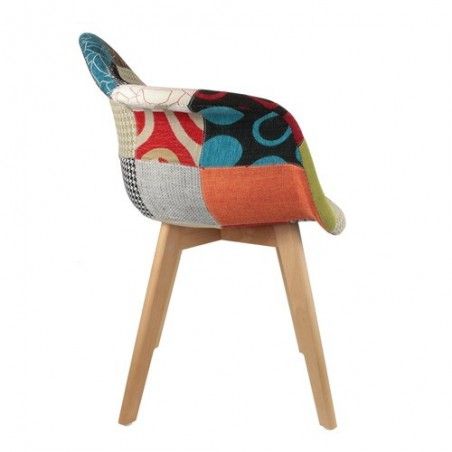 Fauteuil scandinave Patchwork The Home Deco Factory