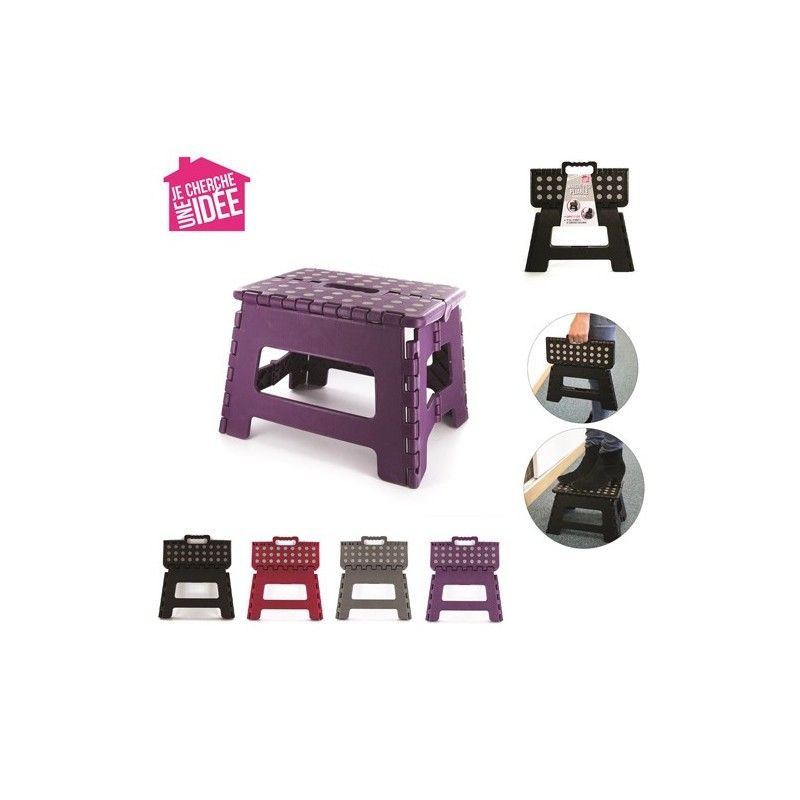 Marche pied - Tabouret Pliable Rouge 22X29