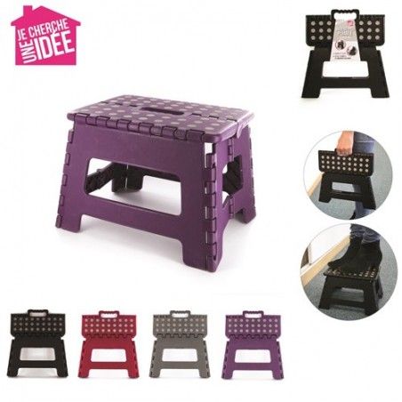 Marche pied - Tabouret Pliable Rouge 22X29