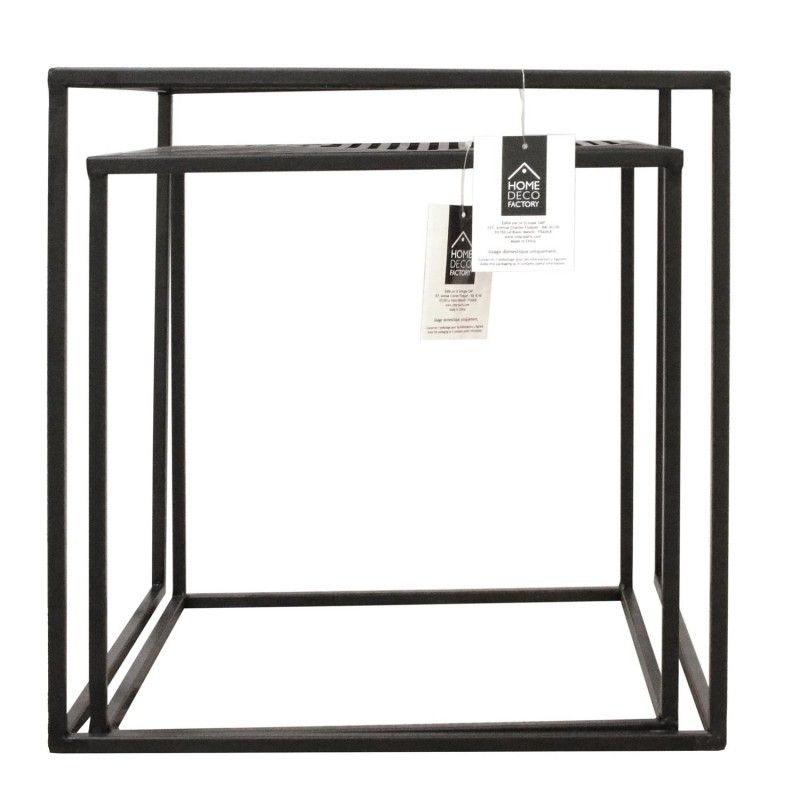 Lot De 2 Tables Gigognes En Métal Home Deco Factory