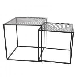 Lot De 2 Tables Gigognes En Métal Home Deco Factory 2