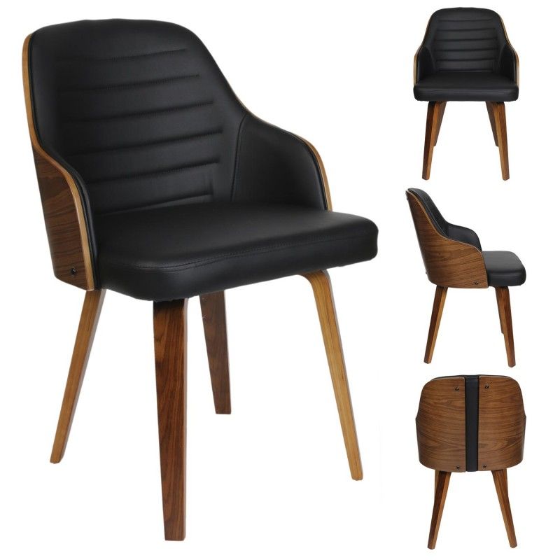 Chaise Retro Nash Noir Home Deco Factory