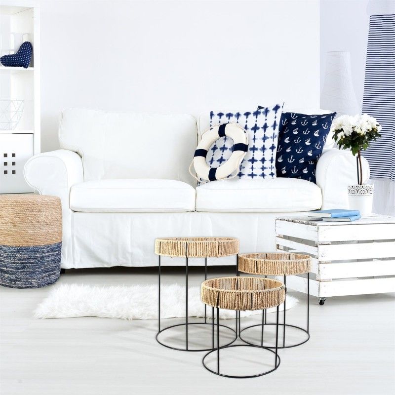 Pouf Lagoon Bleu Home Deco Factory