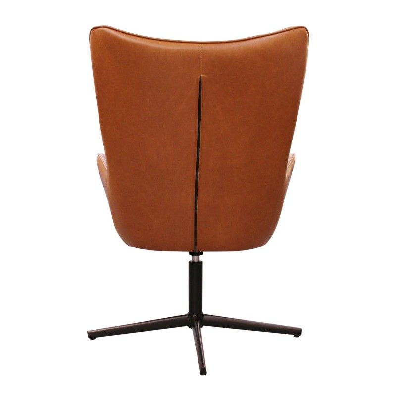 Fauteuil Helsinki Pu Marron Home Deco Factory