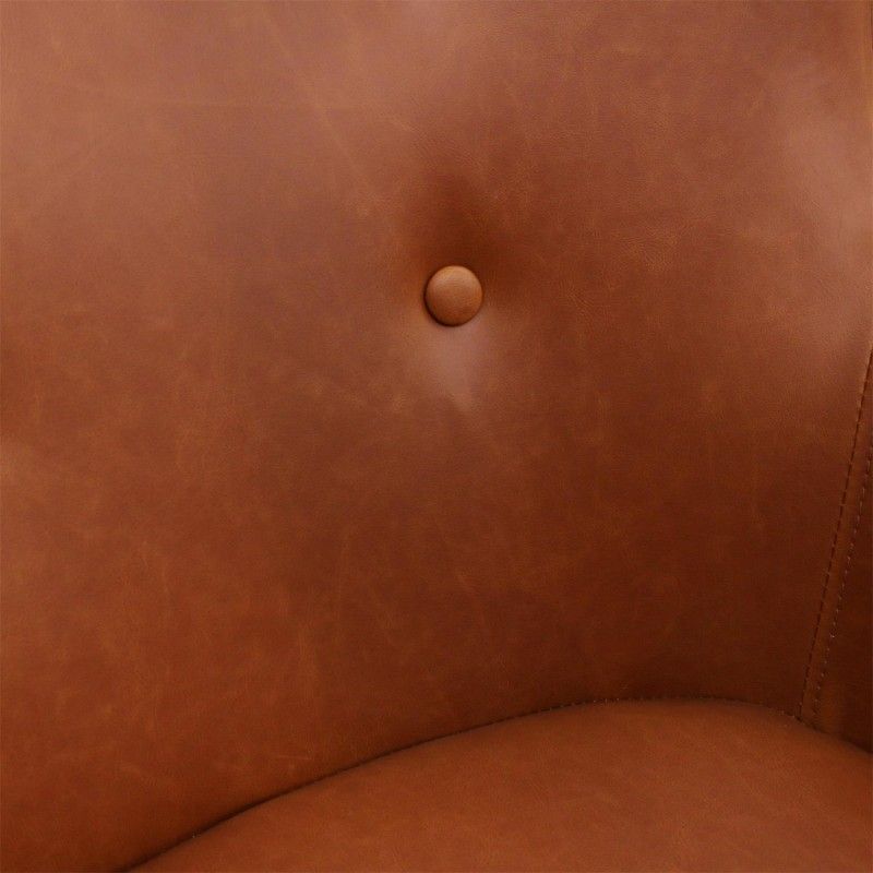 Fauteuil Helsinki Pu Marron Home Deco Factory