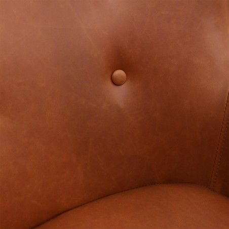 Fauteuil Helsinki Pu Marron Home Deco Factory