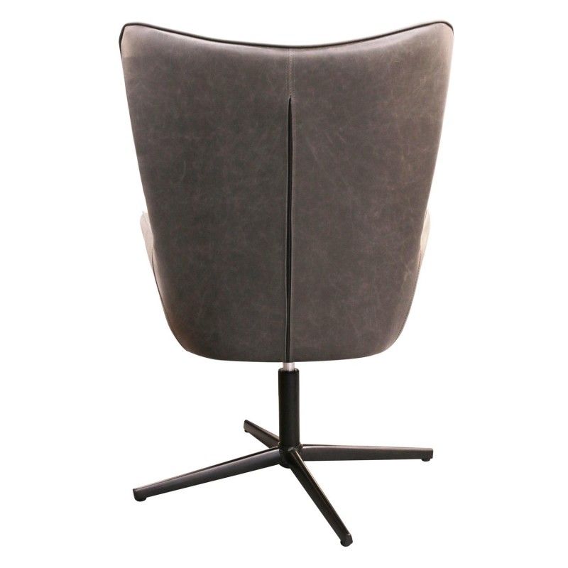 Fauteuil Helsinki PU Gris Home Deco Factory