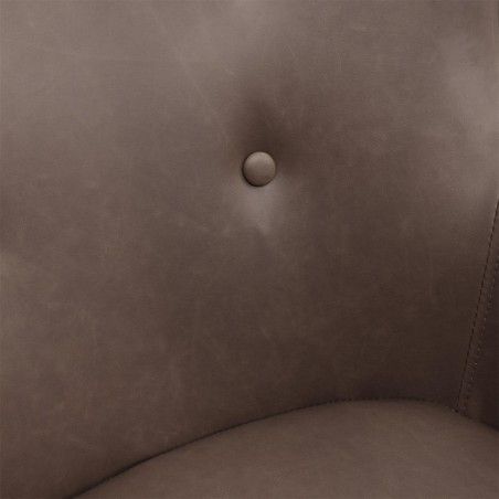 Fauteuil Helsinki PU Gris Home Deco Factory