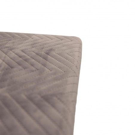 Banc Pliable 2 Tiroirs Velours Gris Home Deco Factory