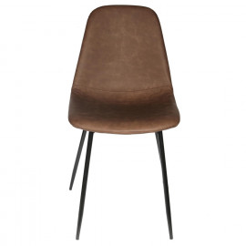 Chaise PU Amber Marron Home Deco Factory 2