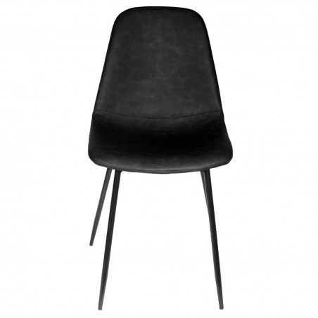 Chaise PU Amber Noir Home Deco Factory