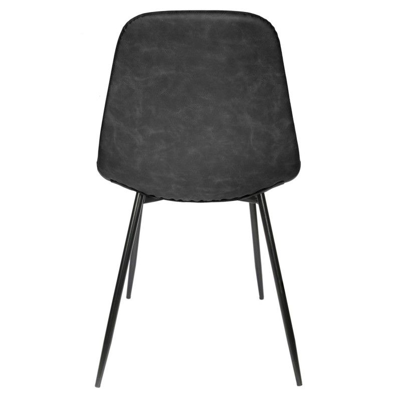 Chaise PU Amber Noir Home Deco Factory