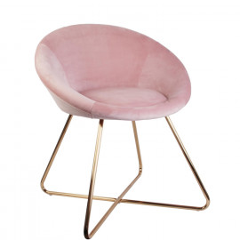 Fauteuil Karl Velours Rose...