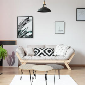 Set De 3 Tables Basses Gris Home Deco Factory 2