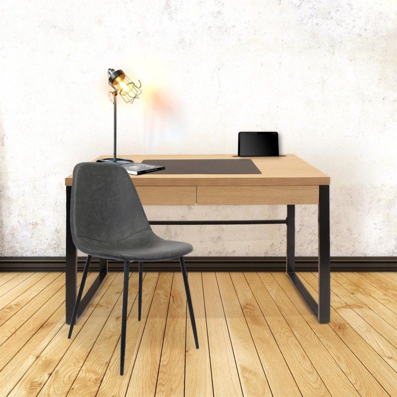 Bureau En Bois Et Metal Home Deco Factory