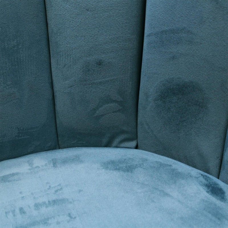 Chaise Ariel Velours Bleu Canard Home Deco Factory