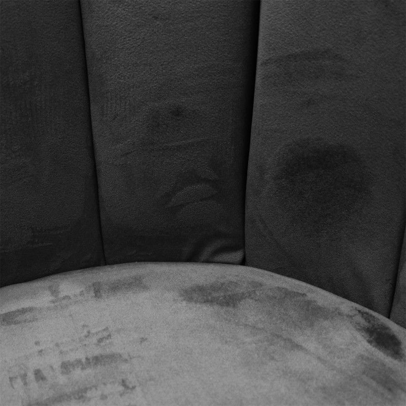 Chaise Ariel Velours Noir Home Deco Factory