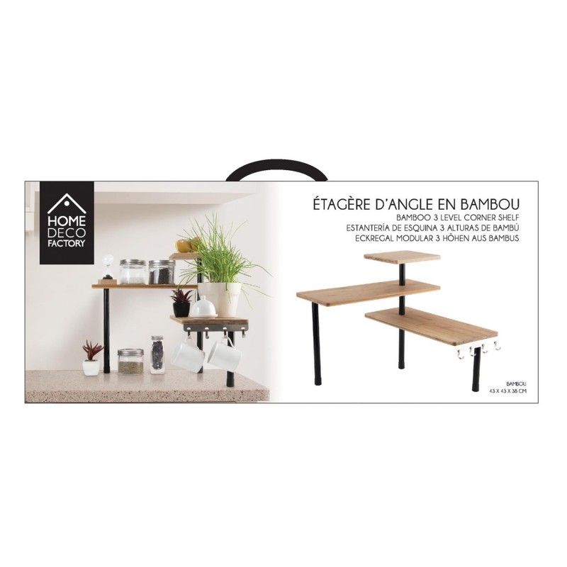 Étagère D'angle Modulable Bambou Home Deco Factory