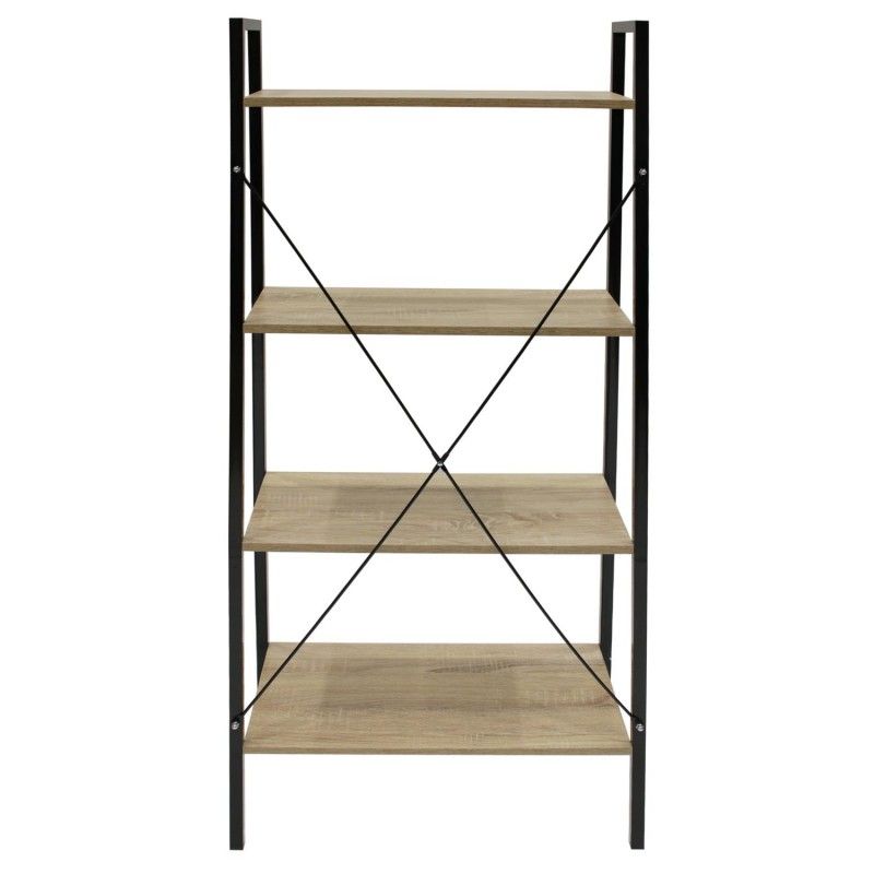 Etagère 4 Niveaux Metal Noir 60 Cm Home Deco Factory