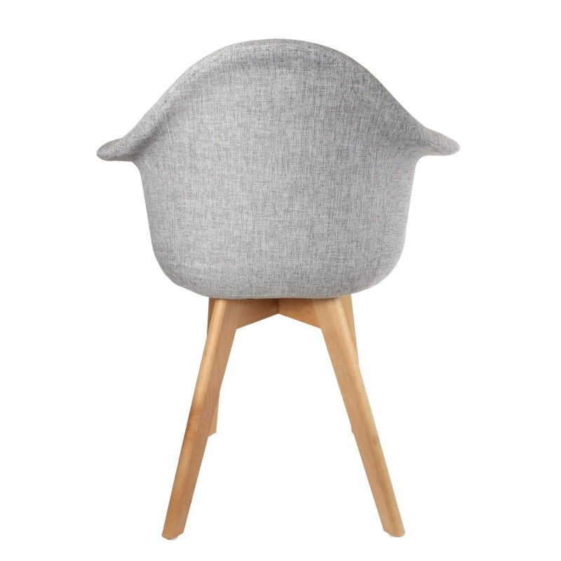 Fauteuil scandinave Tissu Gris Home Deco Factory