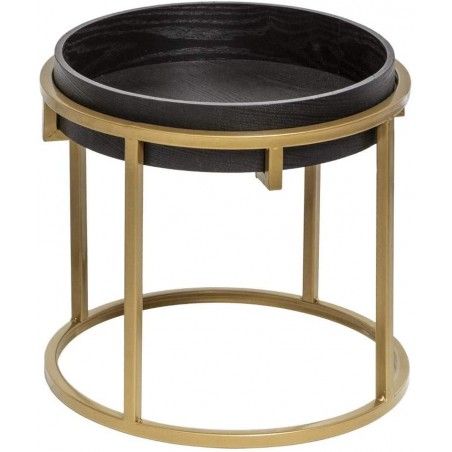 Lot De 2 Tables A Café Rond Pieds Gold Atmosphera