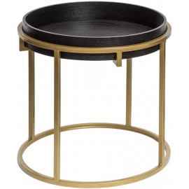 Lot De 2 Tables A Café Rond Pieds Gold Atmosphera 2
