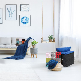 Coffre pouf pliable Patchwork Home Deco Factory 2