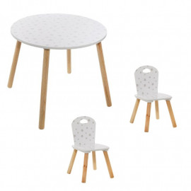 Set de table + 2 chaises motif etoiles Atmosphera