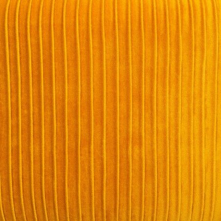 Fauteuil Velours Plisse Ocre Jaune Solaro Atmosphera
