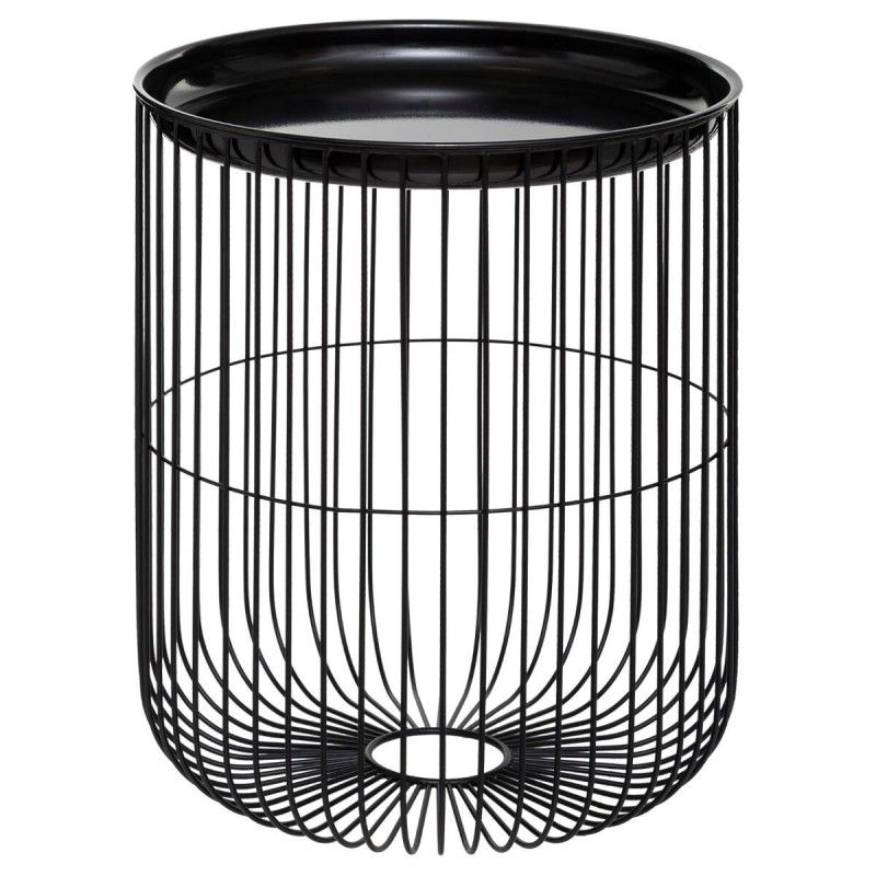 Lot De 2 Tables A Café Filaires Métal Noir Atmosphera